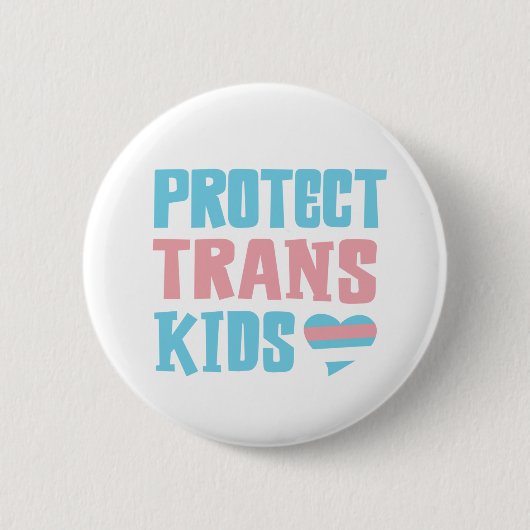 Bescherming van trans-Kinder steun voor transgende Ronde Button 5,7 Cm (Voorkant)