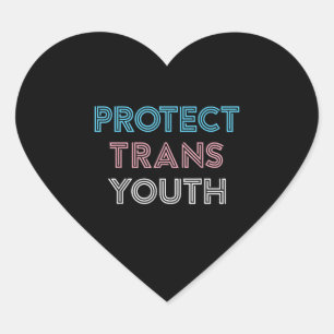 Bescherming van transseksuelen in de jeugdsector hart sticker