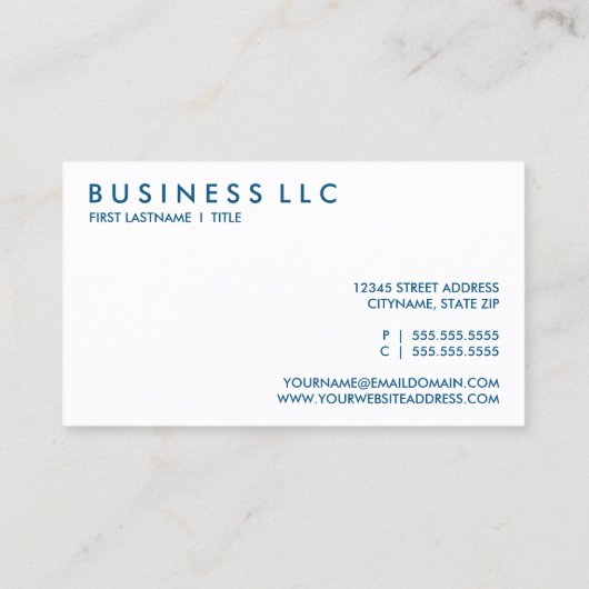 bescherming. visitekaartje (Achterkant)