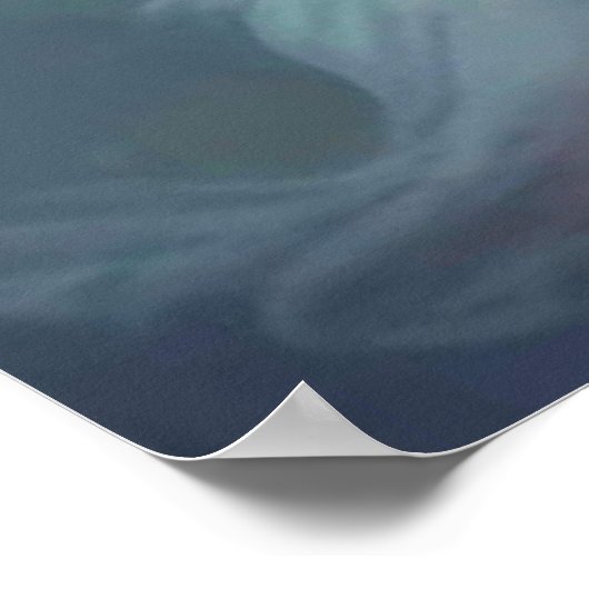 Beschermingselement in lichtblauwe Waterverf Poster (Hoek)