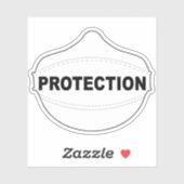 Beschermingsmasker vinyl sticker (Vel)