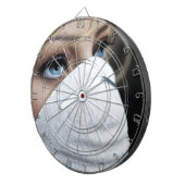 Beschermingsmasker voor het Corona-virus Dartbord (Voorkant Rechts)