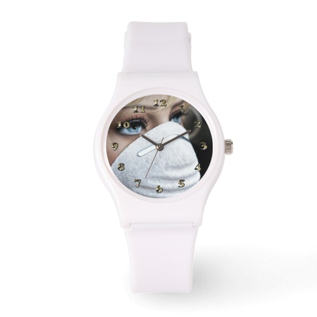 Beschermingsmasker voor het Corona-virus Horloge (Voorkant)