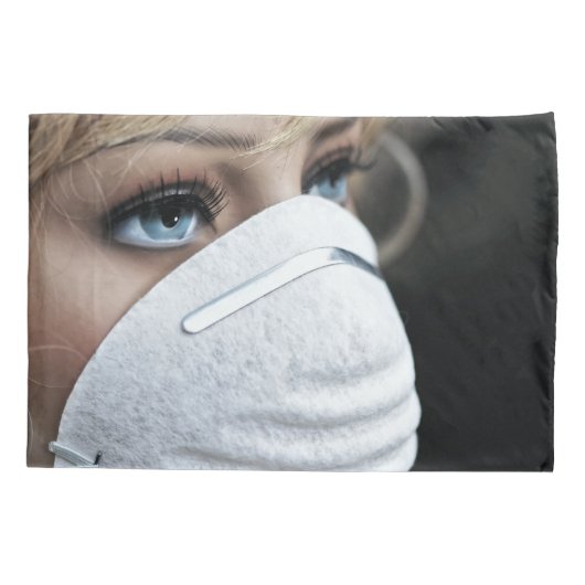 Beschermingsmasker voor het Corona-virus Kussensloop (Achterkant)