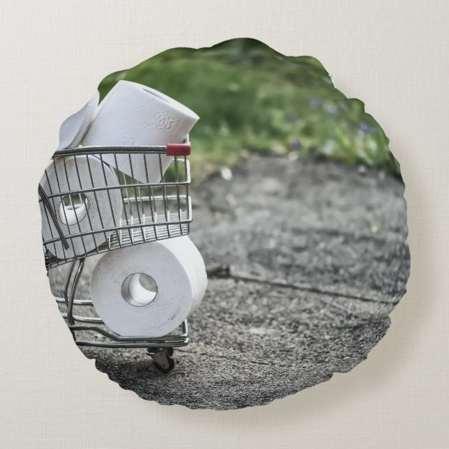 Beschermingsmasker voor het Corona-virus Rond Kussen (Achterkant)