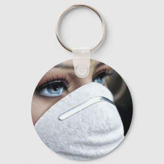 Beschermingsmasker voor het Corona-virus Sleutelhanger (Voorkant)