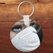 Beschermingsmasker voor het Corona-virus Sleutelhanger (Voorkant)