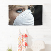 Beschermingsmasker voor het Corona-virus Spandoek (Insitu)