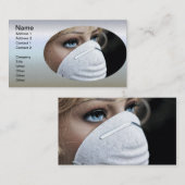 Beschermingsmasker voor het Corona-virus Visitekaartje (Voorkant / Achterkant)