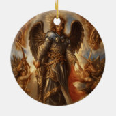 Beschermingsstaat in Waterverf Armor Keramisch Ornament (Achterkant)