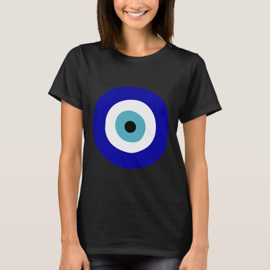 Beschermingssymbool Blauw bocht Oogd Bescherming T-shirt (Voorkant)