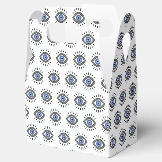 Beschermingssymbool voor ogen, blauw oog bedankdoosjes (Geopend)