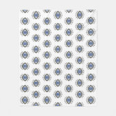 Beschermingssymbool voor ogen, blauw oog  fleece deken (Voorkant)