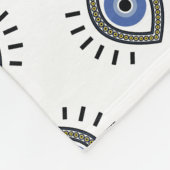 Beschermingssymbool voor ogen, blauw oog  fleece deken (Hoek)