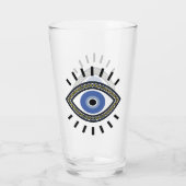 Beschermingssymbool voor ogen, blauw oog glas (Achterkant)