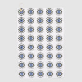 Beschermingssymbool voor ogen, blauw oog golfhanddoek (Voorkant)