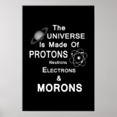 beschermt neutronenelektronen en morons poster (Voorkant)