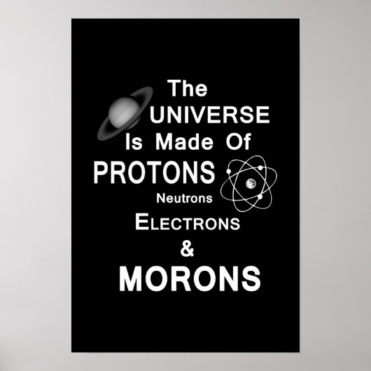 beschermt neutronenelektronen en morons poster (Voorkant)