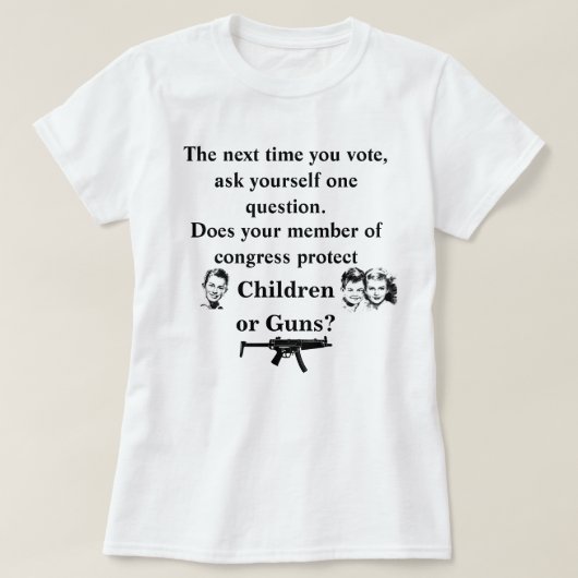 Beschermt uw congres kinderen of... t-shirt (Design voorkant)