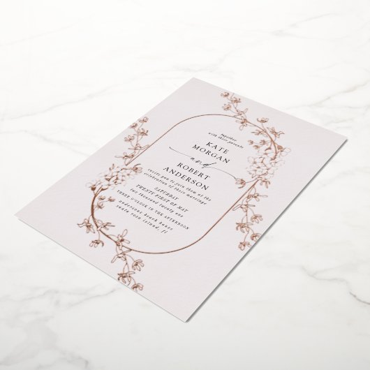 beschetste hedendaagse uitnodiging voor florale br (Gedraaid)