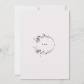 beschetste moderne uitnodiging voor een florale br (Achterkant)