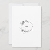 beschetste moderne uitnodiging voor een florale br (Achterkant)