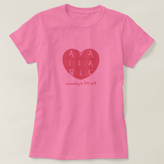 Beschikbaar hart T-shirt