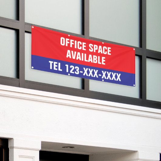 Beschikbare kantoorruimte Aangepaste commerciële Spandoek (Buitenkant Gebouw)