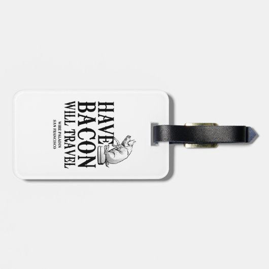 beschikken over Bacon Will Bagagelabel (Achterkant horizontaal)