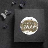 beschilderd Afstudeerder | Gold Paint Splatter Bru Ronde Sticker