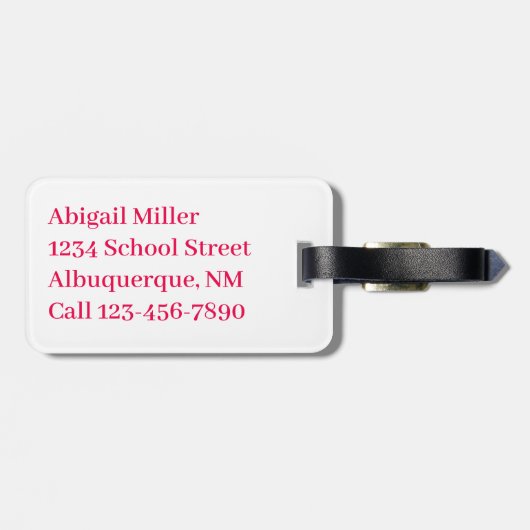 beschilderd Bagagelabel van granaatappel (Achterkant horizontaal)