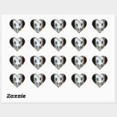 beschilderd dia del muerte schedel hart sticker (Vel)