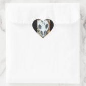 beschilderd dia del muerte schedel hart sticker (Tas)