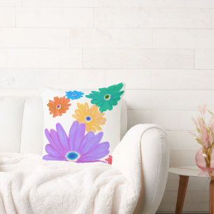 Beschilderd Krachtig Bloeiend Bloemendesign Kussen