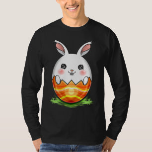 Beschilderd Paashaas Ei met Pasen T-shirt