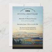 Beschilderde Bergen Huwelijksjubileumfeest Kaart (Voorkant)