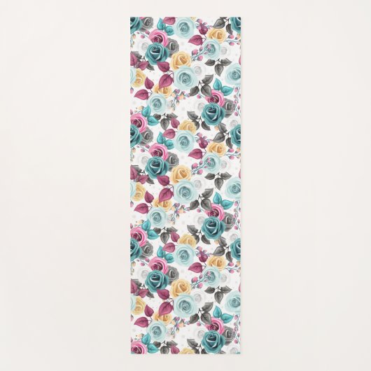 beschilderde bloemblaadjes yogamat (Voorkant)
