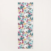 beschilderde bloemblaadjes yogamat (Achterkant)