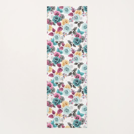 beschilderde bloemblaadjes yogamat (Achterkant)