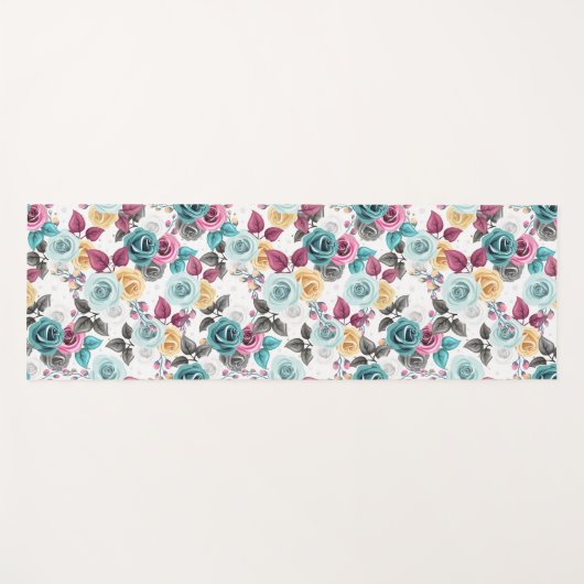 beschilderde bloemblaadjes yogamat (Voorkant (horizontaal))