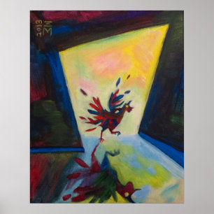 beschilderde kip poster