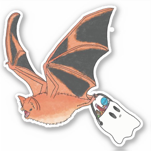 beschilderde knuppel sticker (Voorkant)