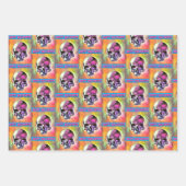 Beschilderde schedel. gepersonaliseerd inpakpapier vel (Voorkant 2)