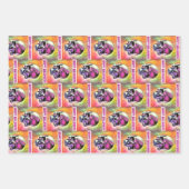 Beschilderde schedel. gepersonaliseerd inpakpapier vel (Voorkant)