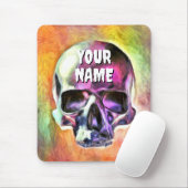 Beschilderde schedel. Gepersonaliseerd Muismat (Met muis)