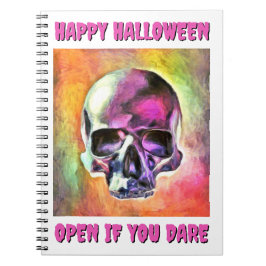 Beschilderde schedel. gepersonaliseerd notitieboek