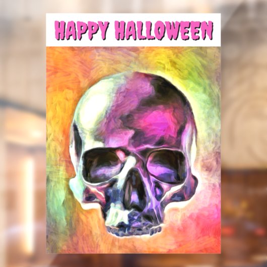 Beschilderde schedel. gepersonaliseerd raamsticker (Vel 2)