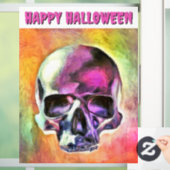 Beschilderde schedel. gepersonaliseerd raamsticker (Huis)