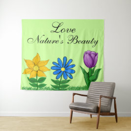  beschilderde tuinbloemen wanddecoratie wandkleed
