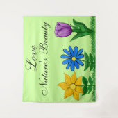  beschilderde tuinbloemen wanddecoratie wandkleed (Voorkant)